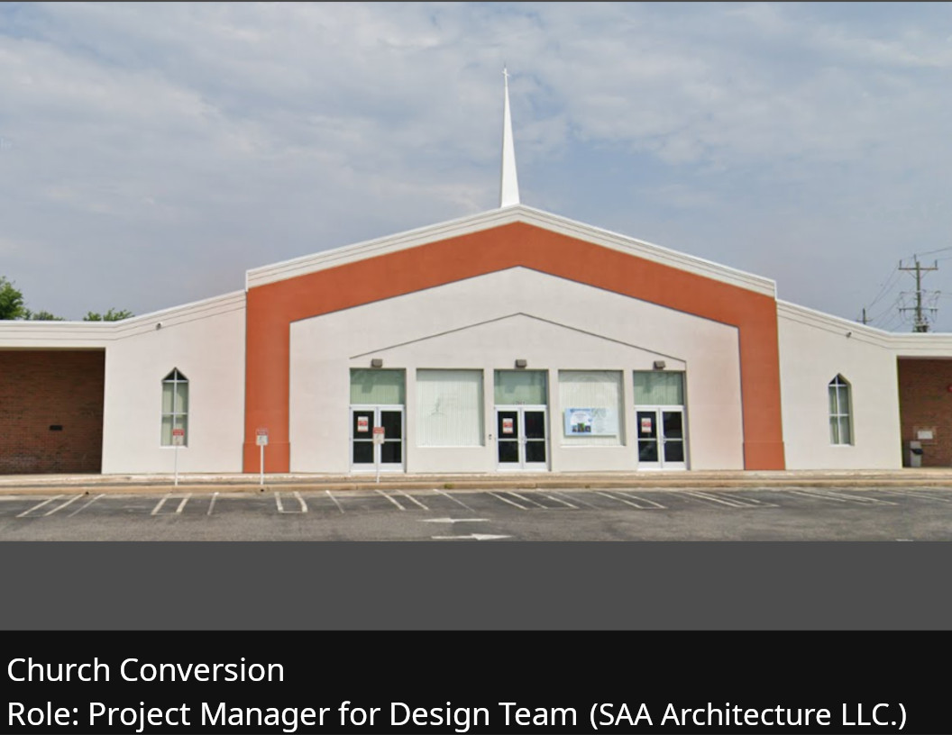 Church Conversion
Role: Project Manager for Design Team (SAA Architecture LLC.)